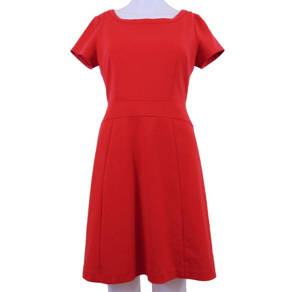 CHIC by Jacob Red Short Sleeve  Dress - Size S